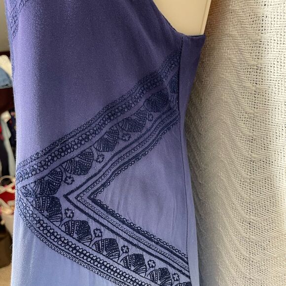 Francescas ALYA Ombre Summer Dress Size M Tiered Shark Bite Embroidery Racerback - Picture 3 of 15